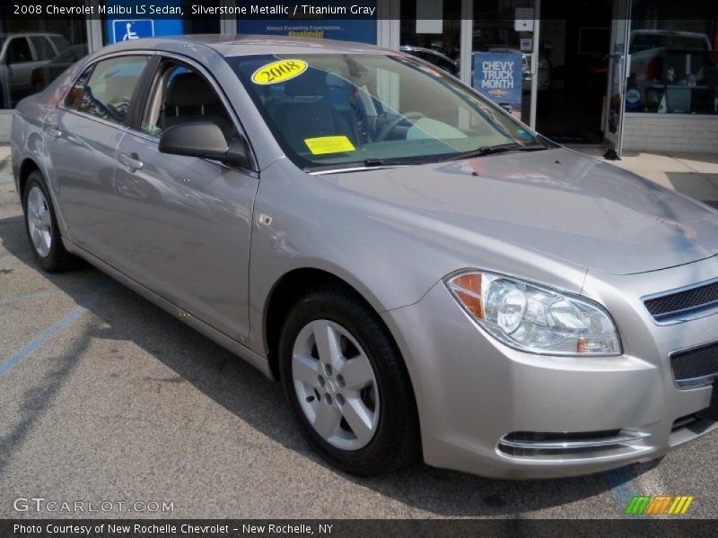 Silverstone Metallic / Titanium Gray 2008 Chevrolet Malibu LS Sedan