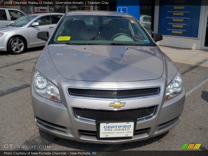Silverstone Metallic / Titanium Gray 2008 Chevrolet Malibu LS Sedan