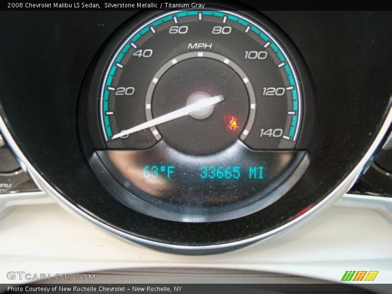 Silverstone Metallic / Titanium Gray 2008 Chevrolet Malibu LS Sedan