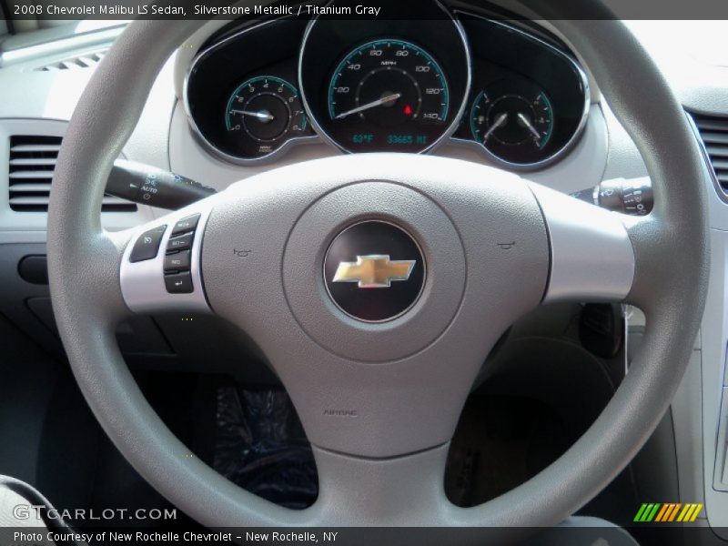 Silverstone Metallic / Titanium Gray 2008 Chevrolet Malibu LS Sedan