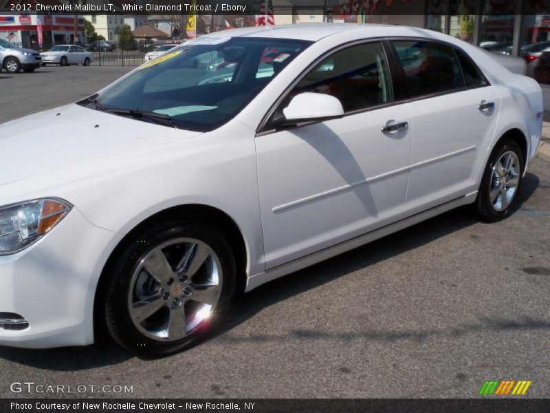 White Diamond Tricoat / Ebony 2012 Chevrolet Malibu LT