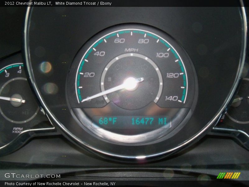 White Diamond Tricoat / Ebony 2012 Chevrolet Malibu LT