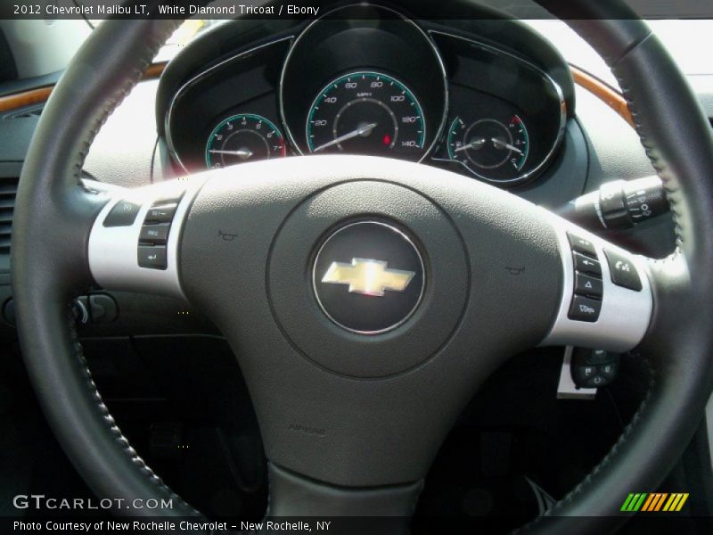 White Diamond Tricoat / Ebony 2012 Chevrolet Malibu LT