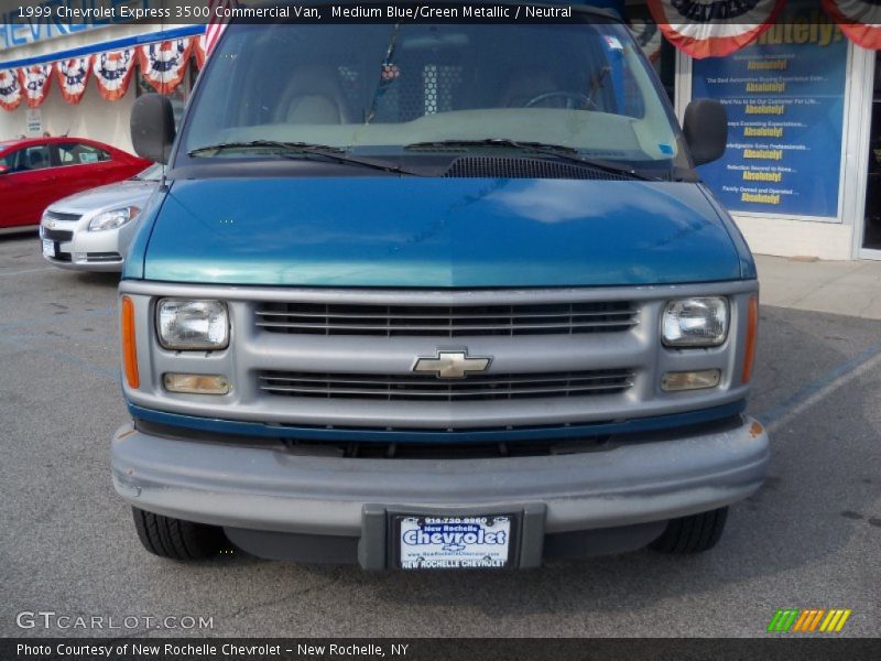 Medium Blue/Green Metallic / Neutral 1999 Chevrolet Express 3500 Commercial Van