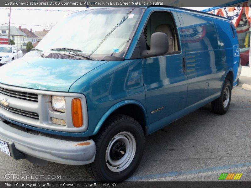 Medium Blue/Green Metallic / Neutral 1999 Chevrolet Express 3500 Commercial Van