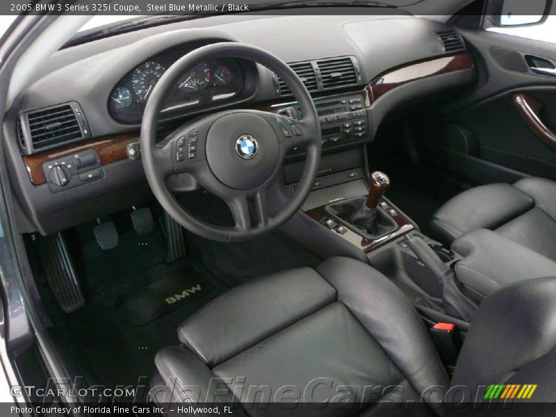 Steel Blue Metallic / Black 2005 BMW 3 Series 325i Coupe