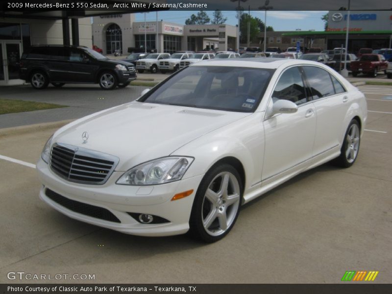 Arctic White / Savanna/Cashmere 2009 Mercedes-Benz S 550 Sedan