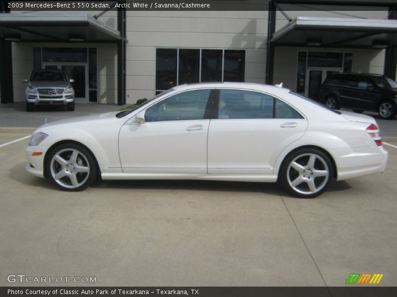 Arctic White / Savanna/Cashmere 2009 Mercedes-Benz S 550 Sedan