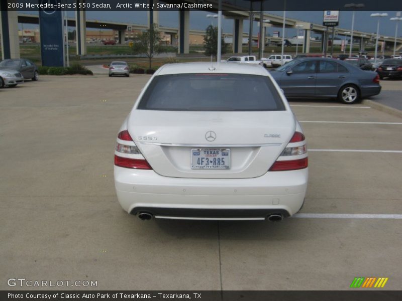 Arctic White / Savanna/Cashmere 2009 Mercedes-Benz S 550 Sedan