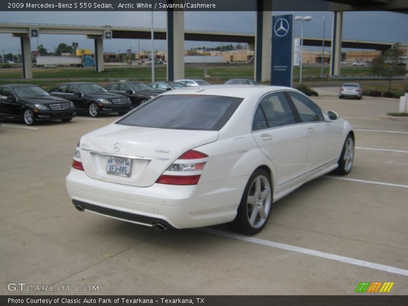 Arctic White / Savanna/Cashmere 2009 Mercedes-Benz S 550 Sedan