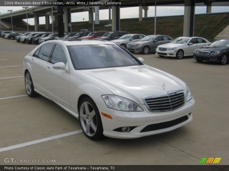 Arctic White / Savanna/Cashmere 2009 Mercedes-Benz S 550 Sedan