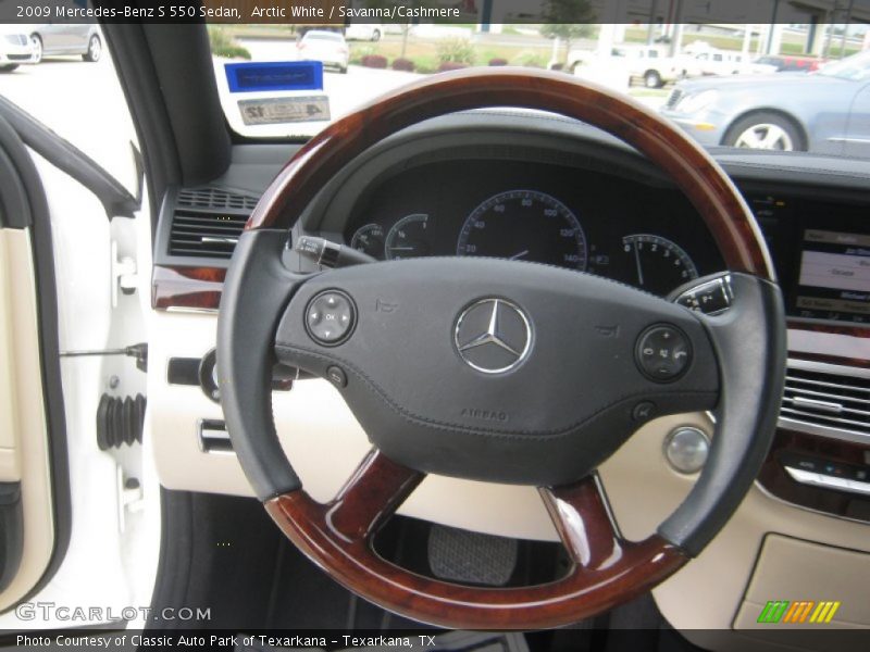 Arctic White / Savanna/Cashmere 2009 Mercedes-Benz S 550 Sedan