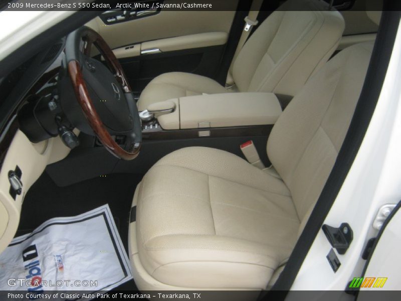 Arctic White / Savanna/Cashmere 2009 Mercedes-Benz S 550 Sedan