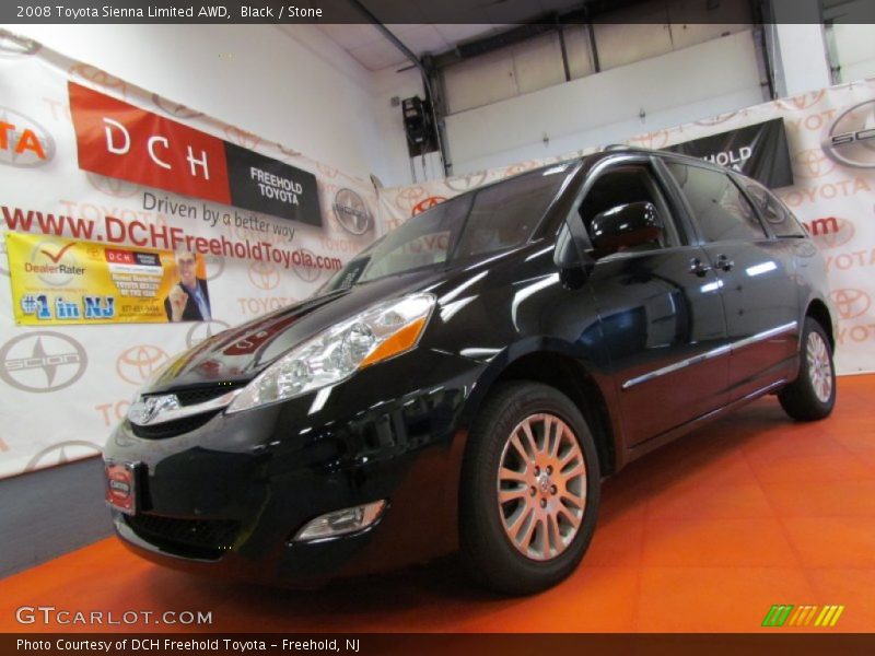 Black / Stone 2008 Toyota Sienna Limited AWD