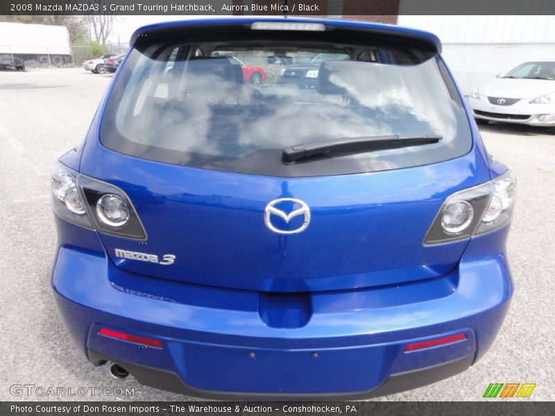 Aurora Blue Mica / Black 2008 Mazda MAZDA3 s Grand Touring Hatchback