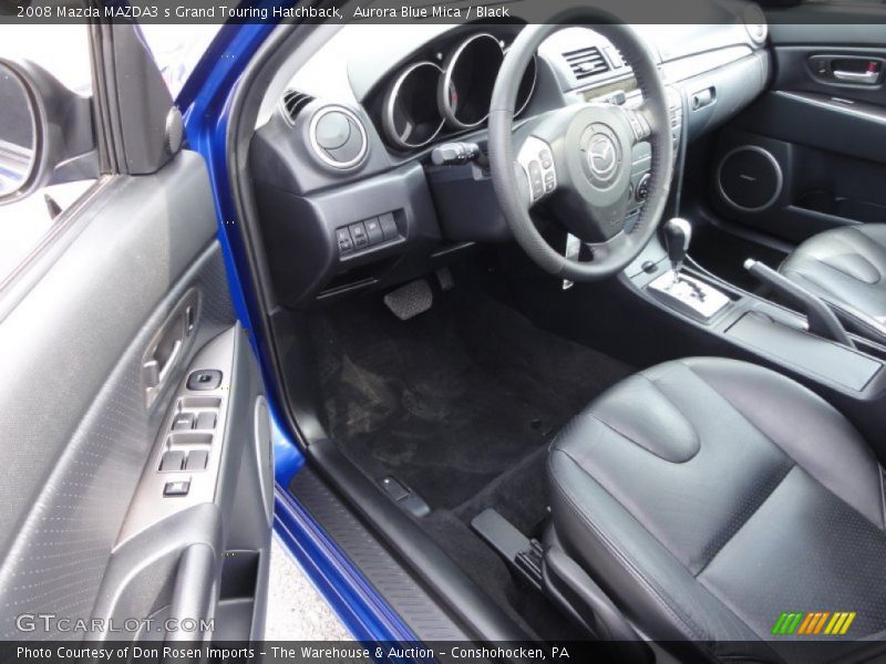 Aurora Blue Mica / Black 2008 Mazda MAZDA3 s Grand Touring Hatchback