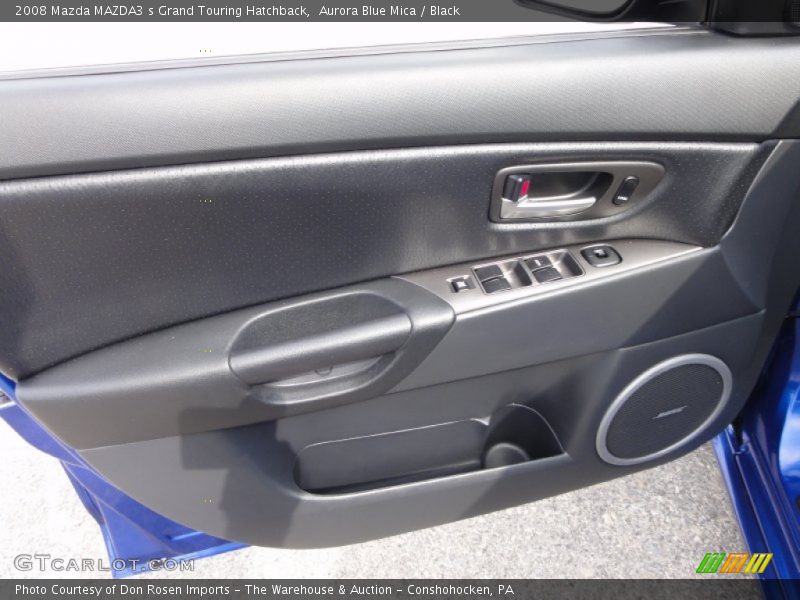 Aurora Blue Mica / Black 2008 Mazda MAZDA3 s Grand Touring Hatchback