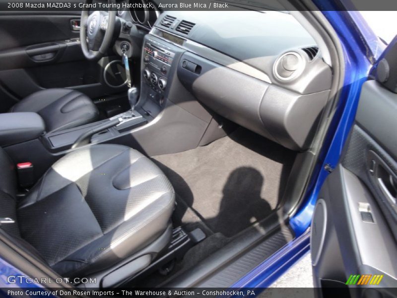 Aurora Blue Mica / Black 2008 Mazda MAZDA3 s Grand Touring Hatchback