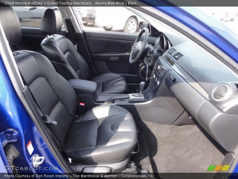 Aurora Blue Mica / Black 2008 Mazda MAZDA3 s Grand Touring Hatchback