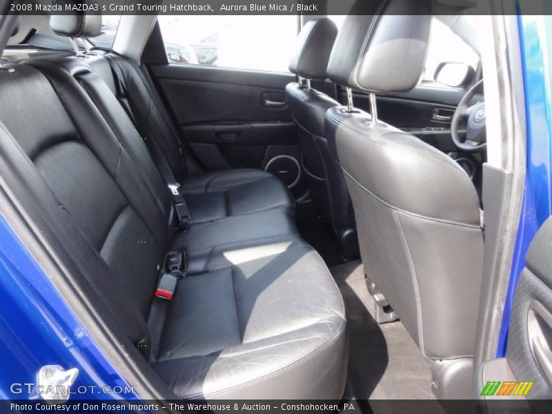 Aurora Blue Mica / Black 2008 Mazda MAZDA3 s Grand Touring Hatchback