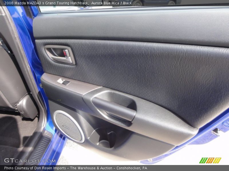 Aurora Blue Mica / Black 2008 Mazda MAZDA3 s Grand Touring Hatchback