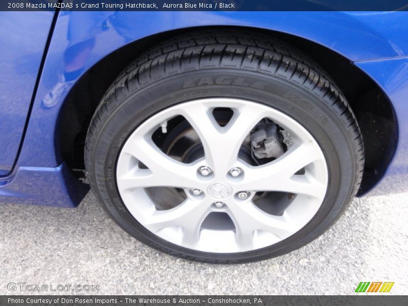 Aurora Blue Mica / Black 2008 Mazda MAZDA3 s Grand Touring Hatchback