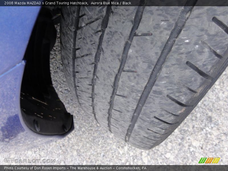 Aurora Blue Mica / Black 2008 Mazda MAZDA3 s Grand Touring Hatchback