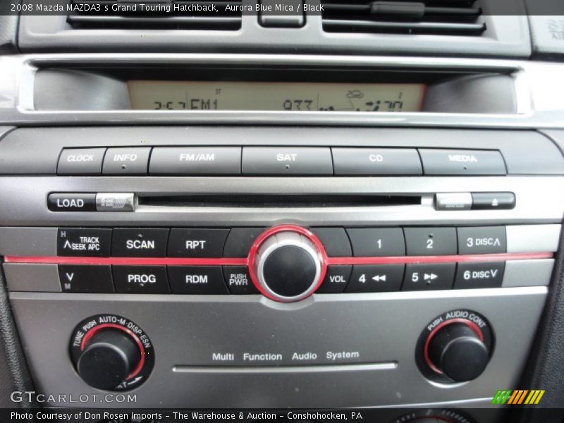 Aurora Blue Mica / Black 2008 Mazda MAZDA3 s Grand Touring Hatchback