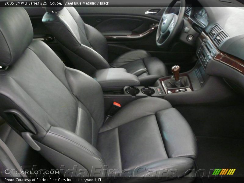 Steel Blue Metallic / Black 2005 BMW 3 Series 325i Coupe