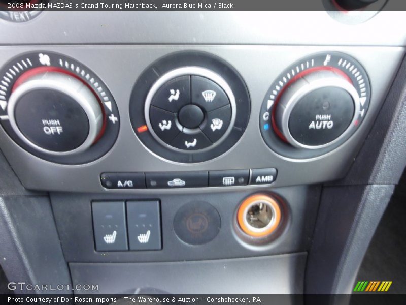 Aurora Blue Mica / Black 2008 Mazda MAZDA3 s Grand Touring Hatchback