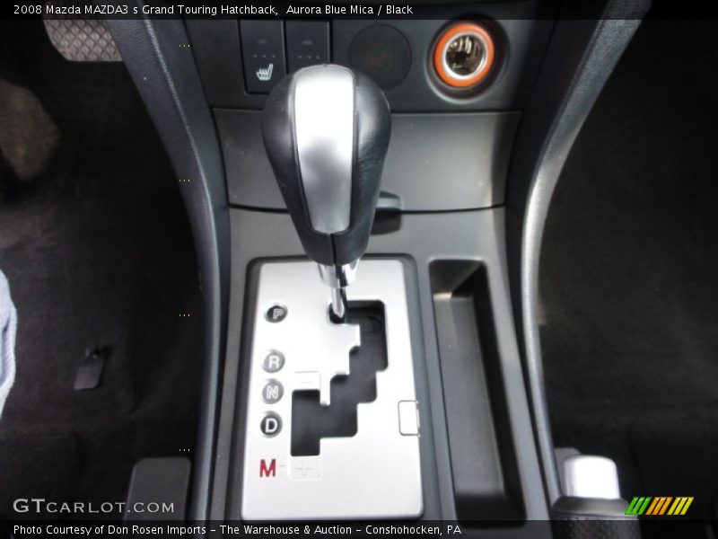 Aurora Blue Mica / Black 2008 Mazda MAZDA3 s Grand Touring Hatchback
