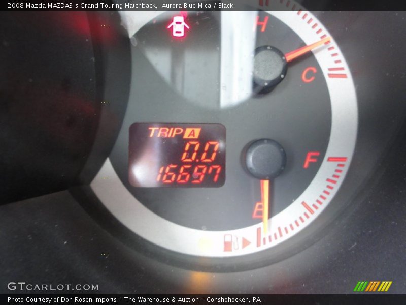 Aurora Blue Mica / Black 2008 Mazda MAZDA3 s Grand Touring Hatchback