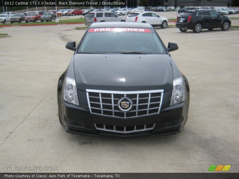 Black Diamond Tricoat / Ebony/Ebony 2012 Cadillac CTS 3.0 Sedan