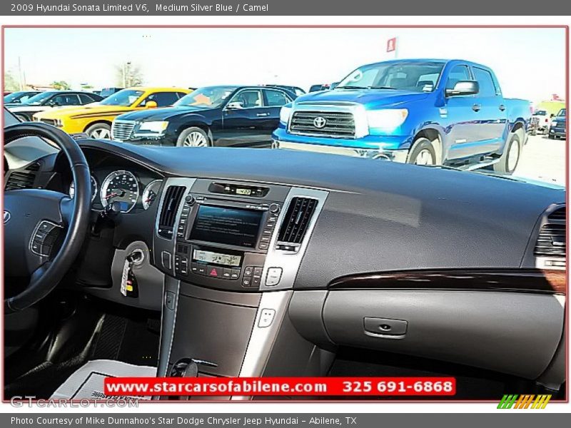 Medium Silver Blue / Camel 2009 Hyundai Sonata Limited V6