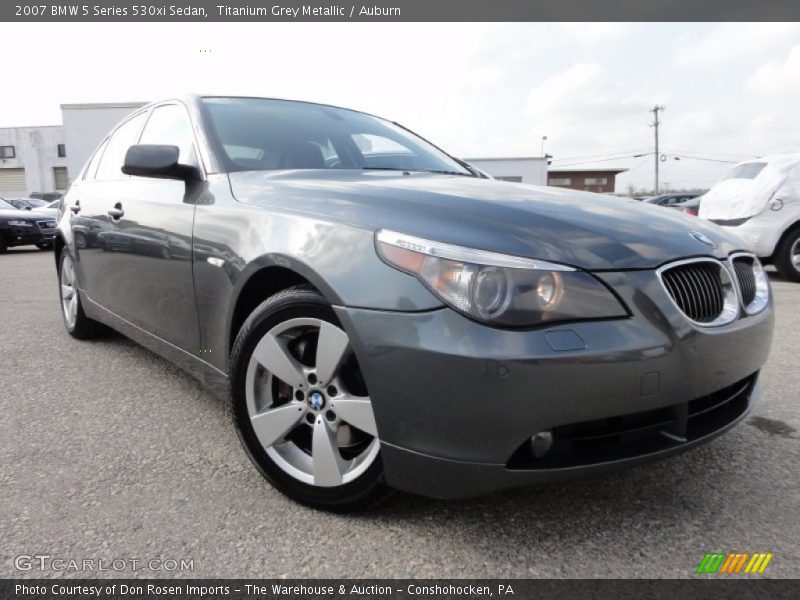 Titanium Grey Metallic / Auburn 2007 BMW 5 Series 530xi Sedan