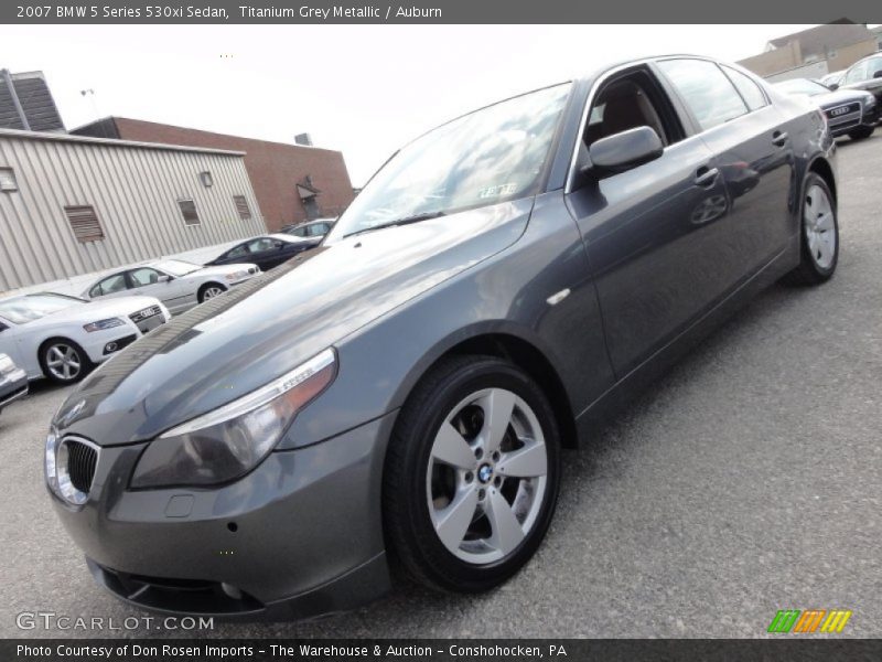 Titanium Grey Metallic / Auburn 2007 BMW 5 Series 530xi Sedan