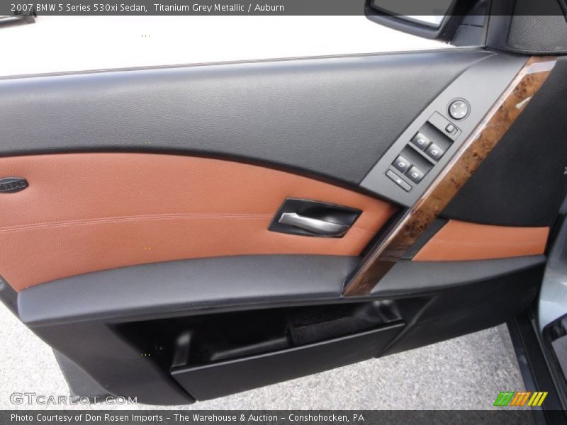 Titanium Grey Metallic / Auburn 2007 BMW 5 Series 530xi Sedan