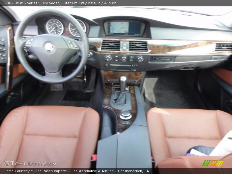 Titanium Grey Metallic / Auburn 2007 BMW 5 Series 530xi Sedan