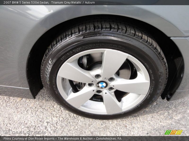 Titanium Grey Metallic / Auburn 2007 BMW 5 Series 530xi Sedan