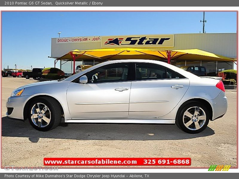 Quicksilver Metallic / Ebony 2010 Pontiac G6 GT Sedan