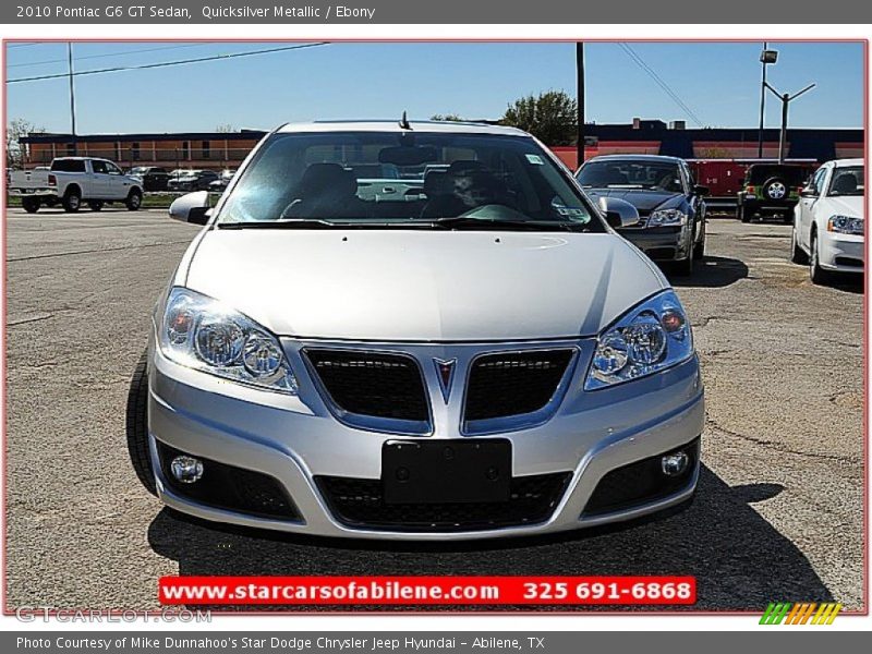 Quicksilver Metallic / Ebony 2010 Pontiac G6 GT Sedan