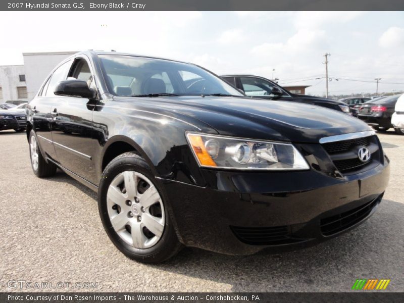 Ebony Black / Gray 2007 Hyundai Sonata GLS