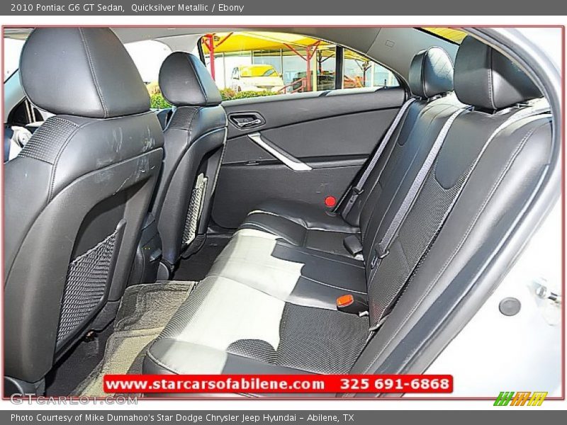 Quicksilver Metallic / Ebony 2010 Pontiac G6 GT Sedan