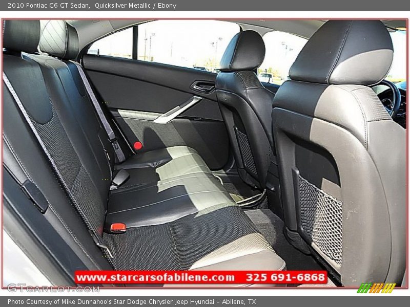 Quicksilver Metallic / Ebony 2010 Pontiac G6 GT Sedan