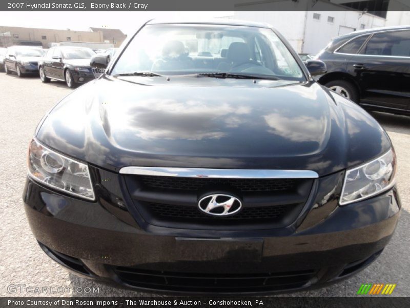 Ebony Black / Gray 2007 Hyundai Sonata GLS