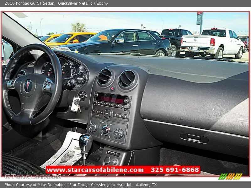 Quicksilver Metallic / Ebony 2010 Pontiac G6 GT Sedan