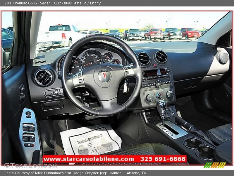 Quicksilver Metallic / Ebony 2010 Pontiac G6 GT Sedan