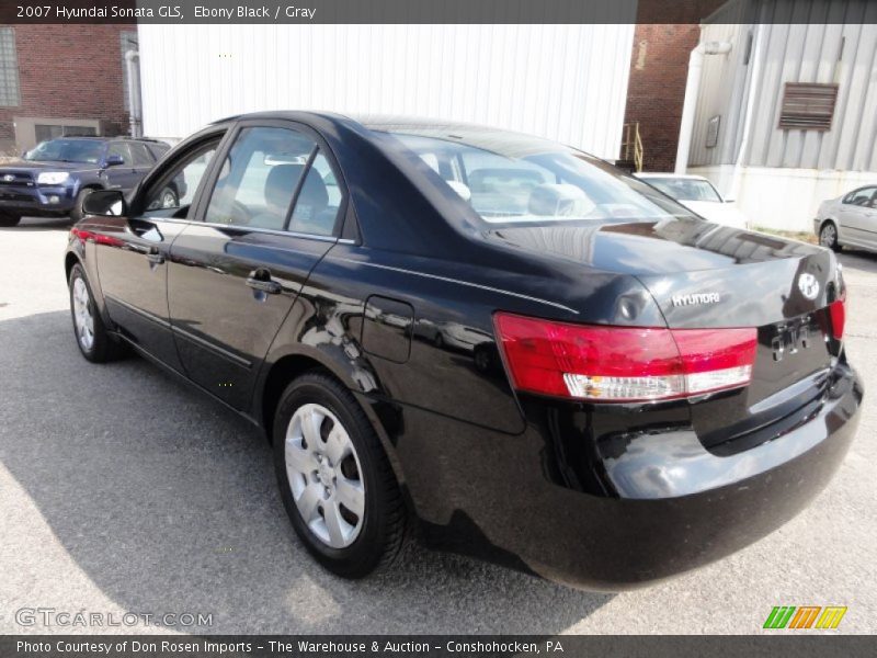 Ebony Black / Gray 2007 Hyundai Sonata GLS