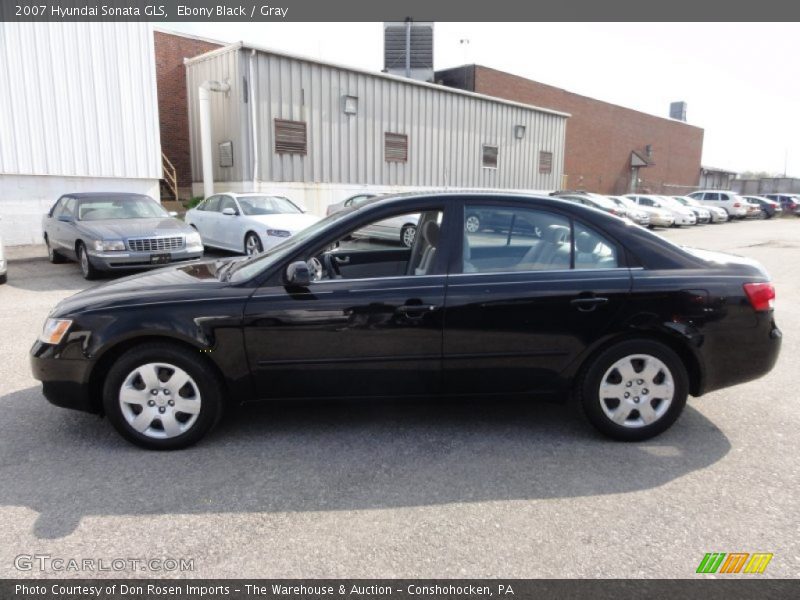 Ebony Black / Gray 2007 Hyundai Sonata GLS