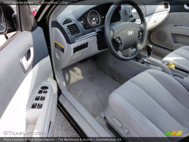 Ebony Black / Gray 2007 Hyundai Sonata GLS